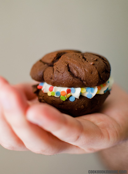 Whoopie Pies with Vanilla Buttercream and Sugar Confetti