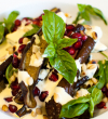 Roasted Eggplant with Saffron Yoghurt by Ottolenghi